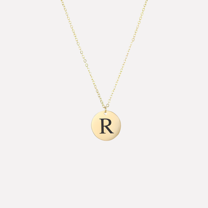 Coin Necklace with Initials