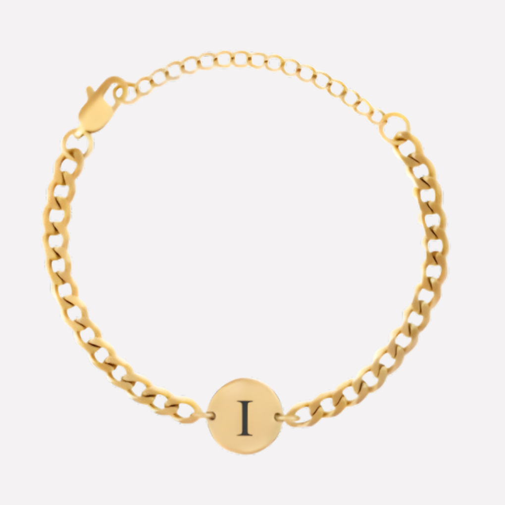 Coin Bracelet with Initials