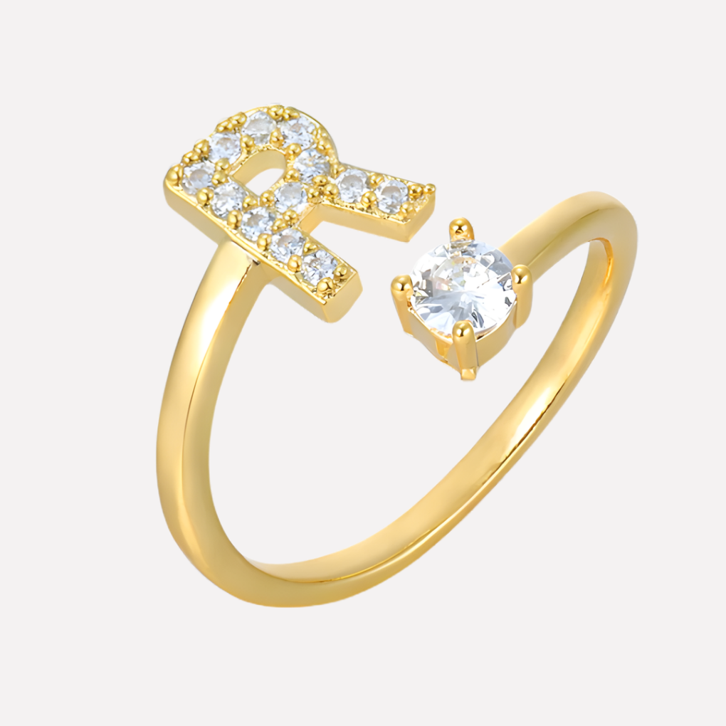 Men’s Initial Ring with Zirconia