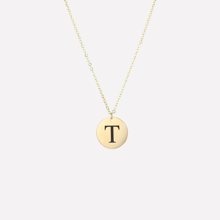 Coin Necklace with Initials