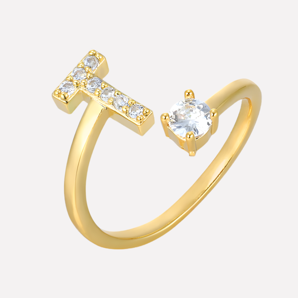 Men’s Initial Ring with Zirconia