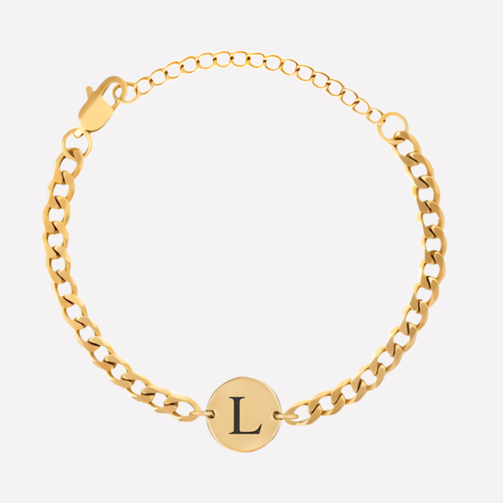 Coin Bracelet with Initials