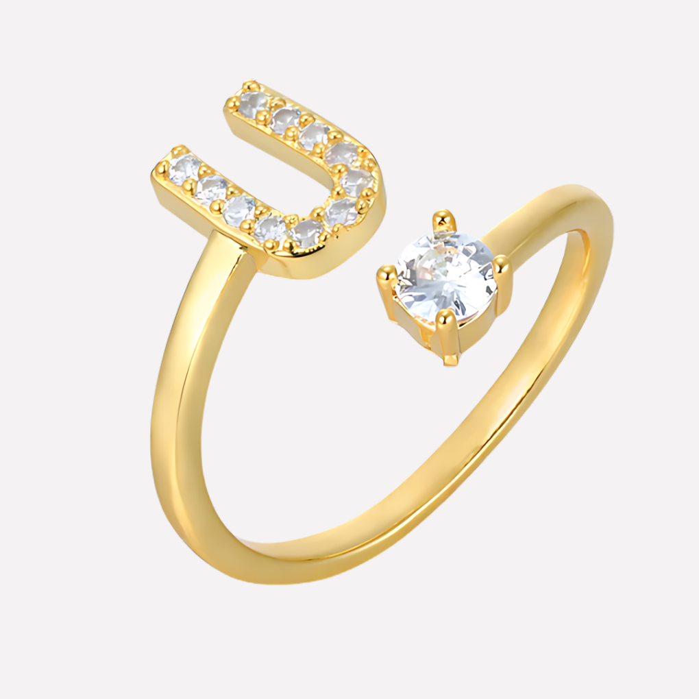 Men’s Initial Ring with Zirconia
