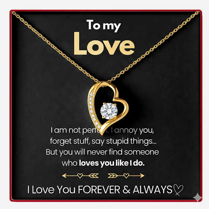 Eternal Rose Box with Forever Love Necklace