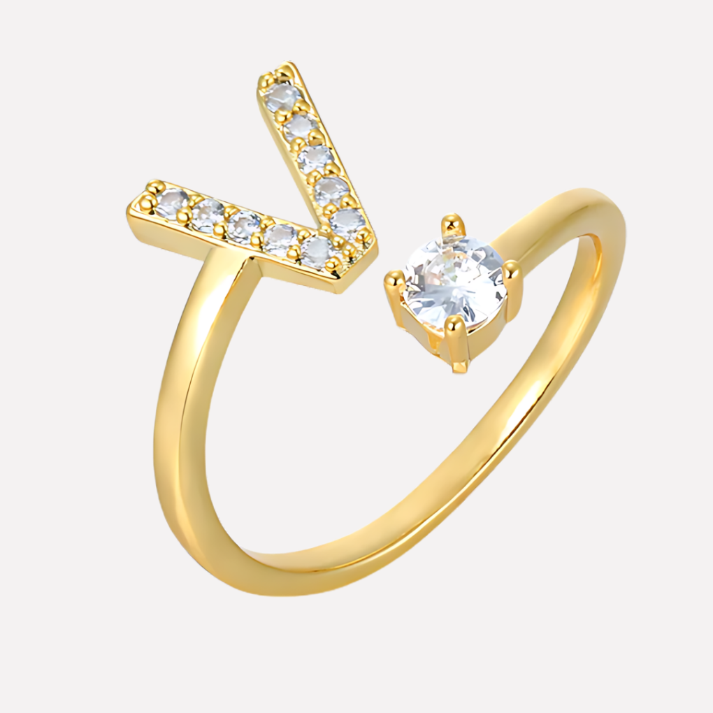 Men’s Initial Ring with Zirconia