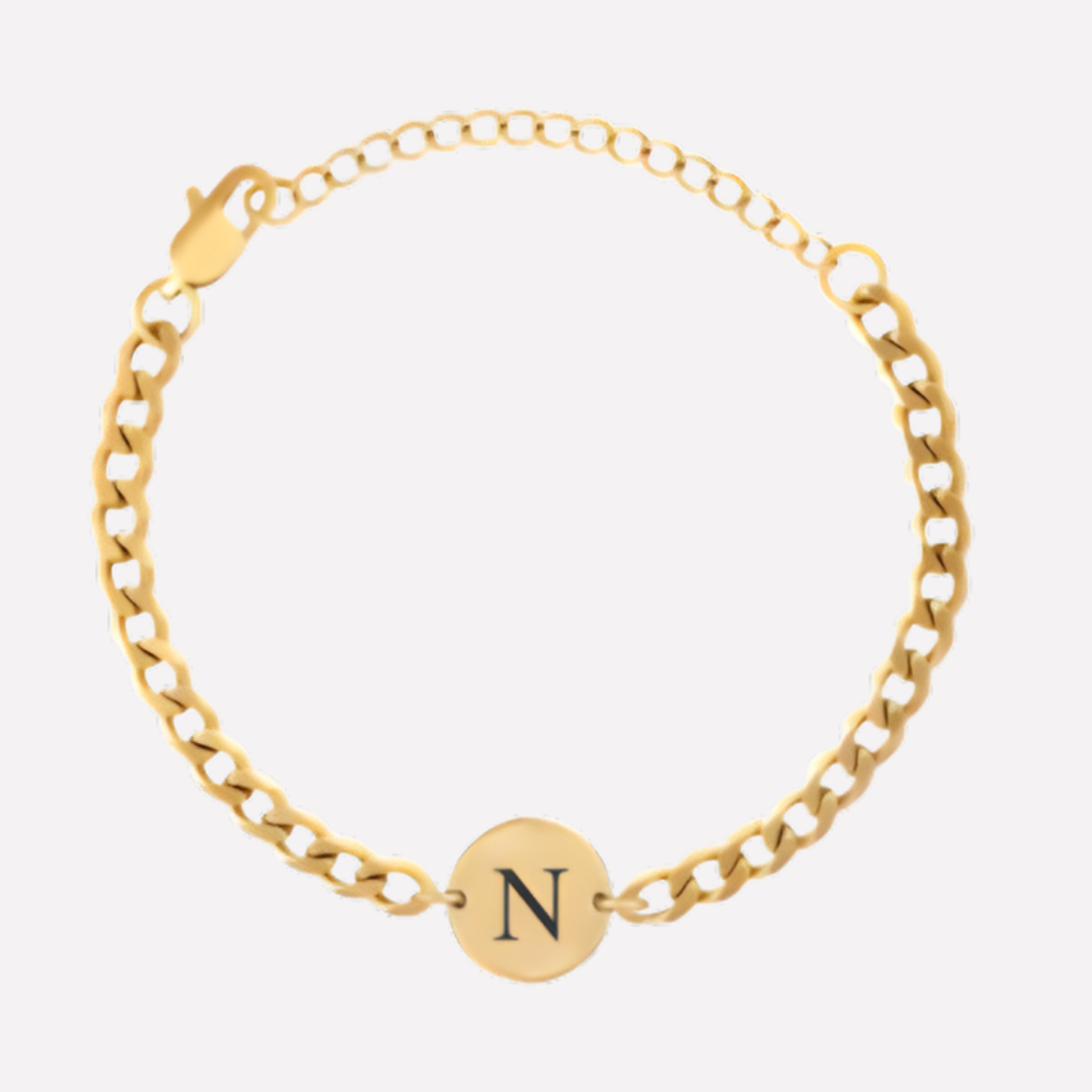 Coin Bracelet with Initials