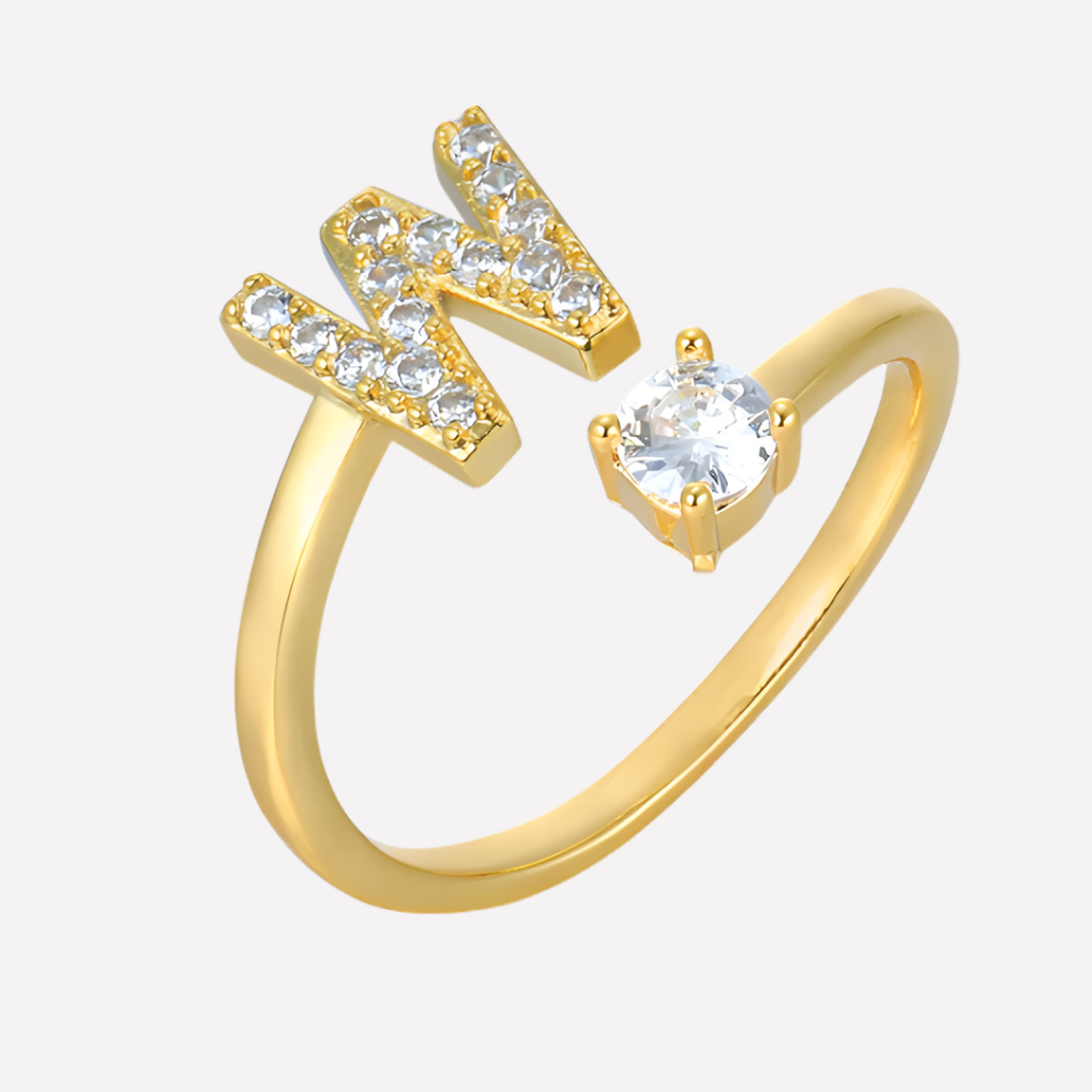 Men’s Initial Ring with Zirconia