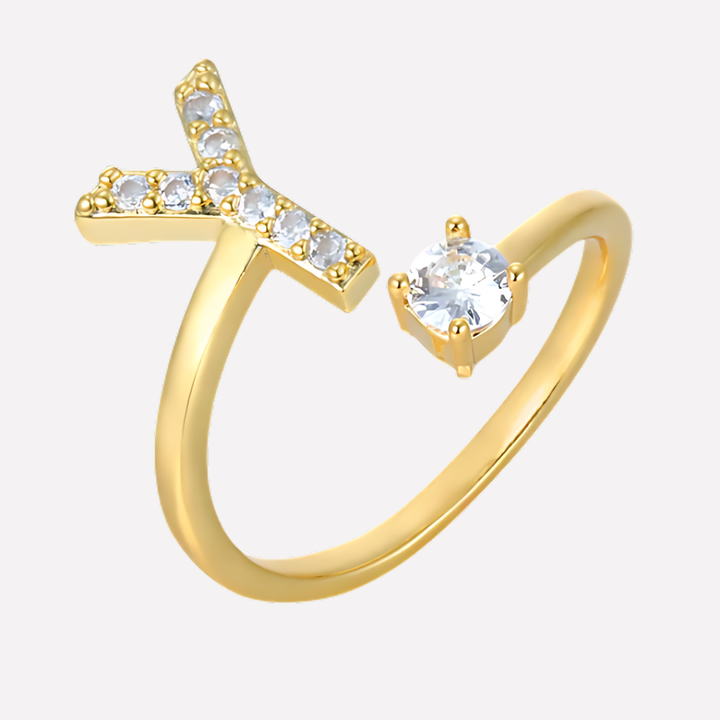 Men’s Initial Ring with Zirconia