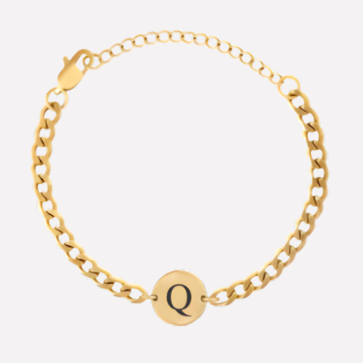 Coin Bracelet with Initials