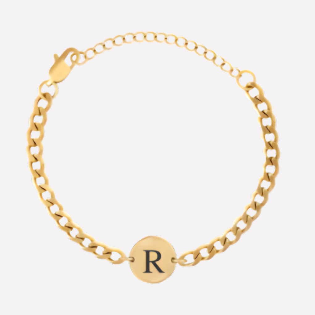 Coin Bracelet with Initials