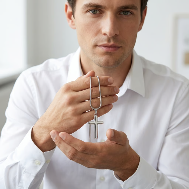 For Grandson – Believe in Yourself Cross Necklace