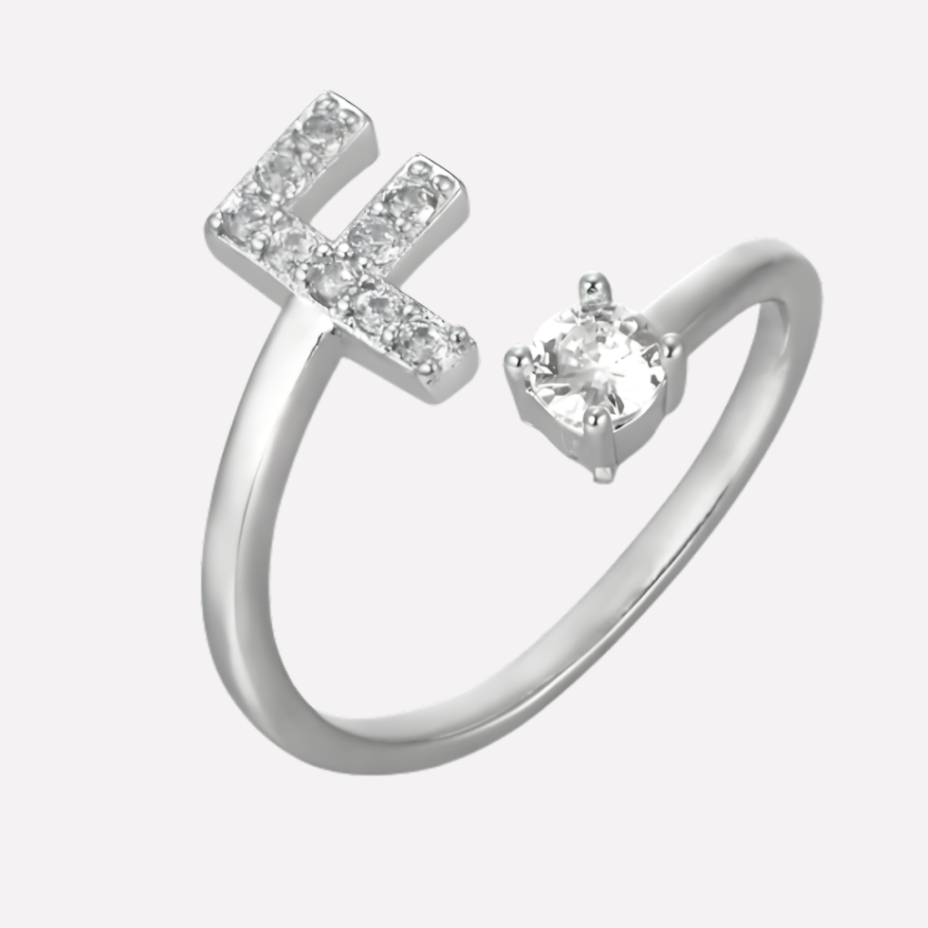 Men’s Initial Ring with Zirconia