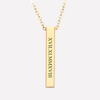 Engraved Roman Numerals Pendant Chain