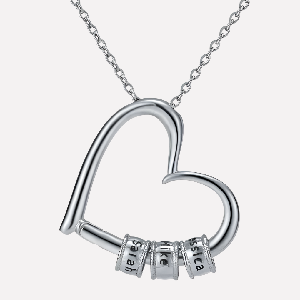 For wife Engrave Family's Heart Necklace