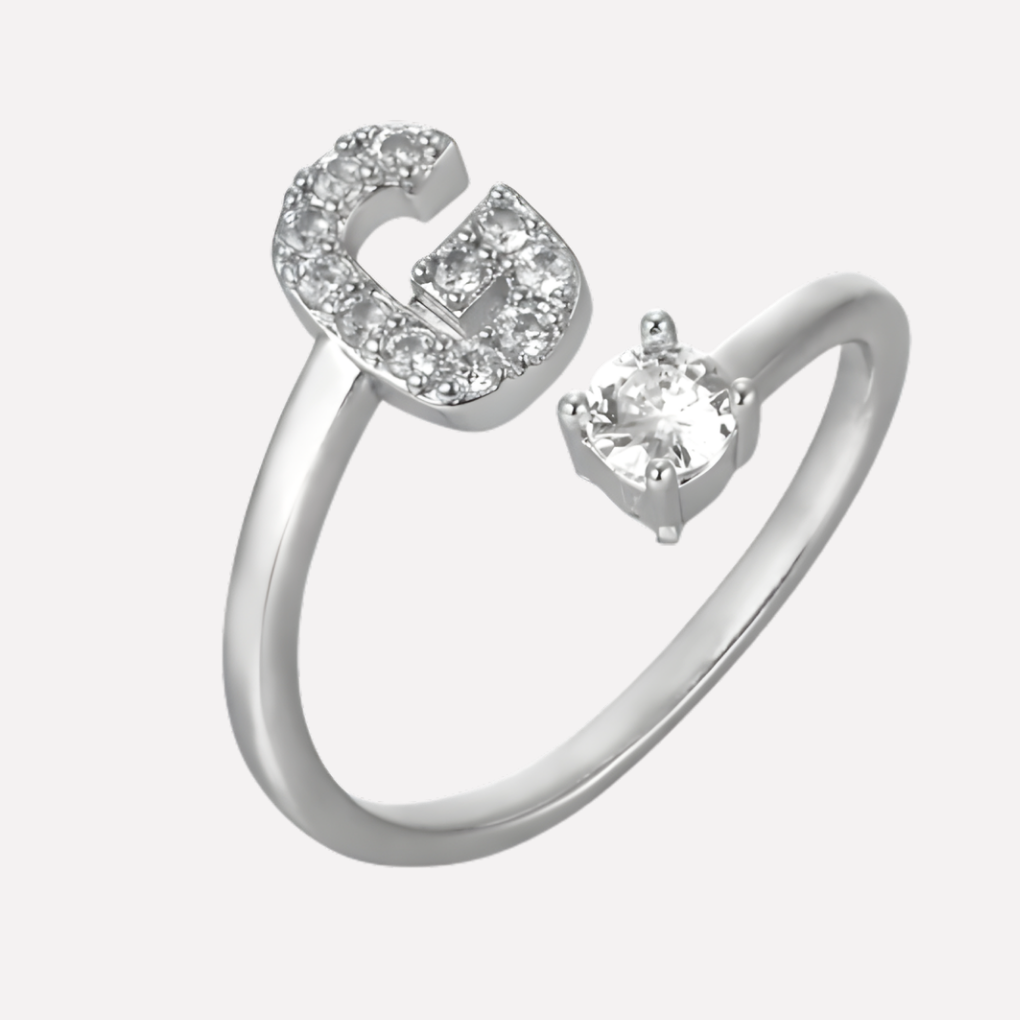 Men’s Initial Ring with Zirconia