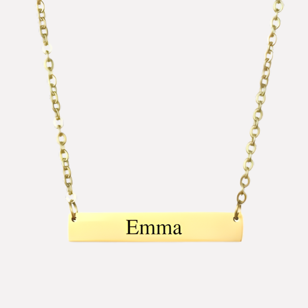 Personalized Bar Necklace with Name