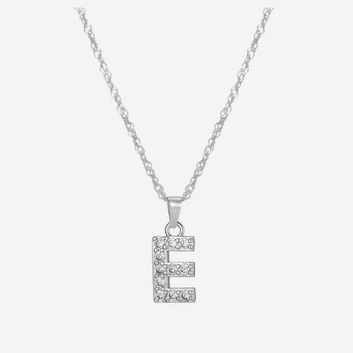 Letter Necklace with Zirconia