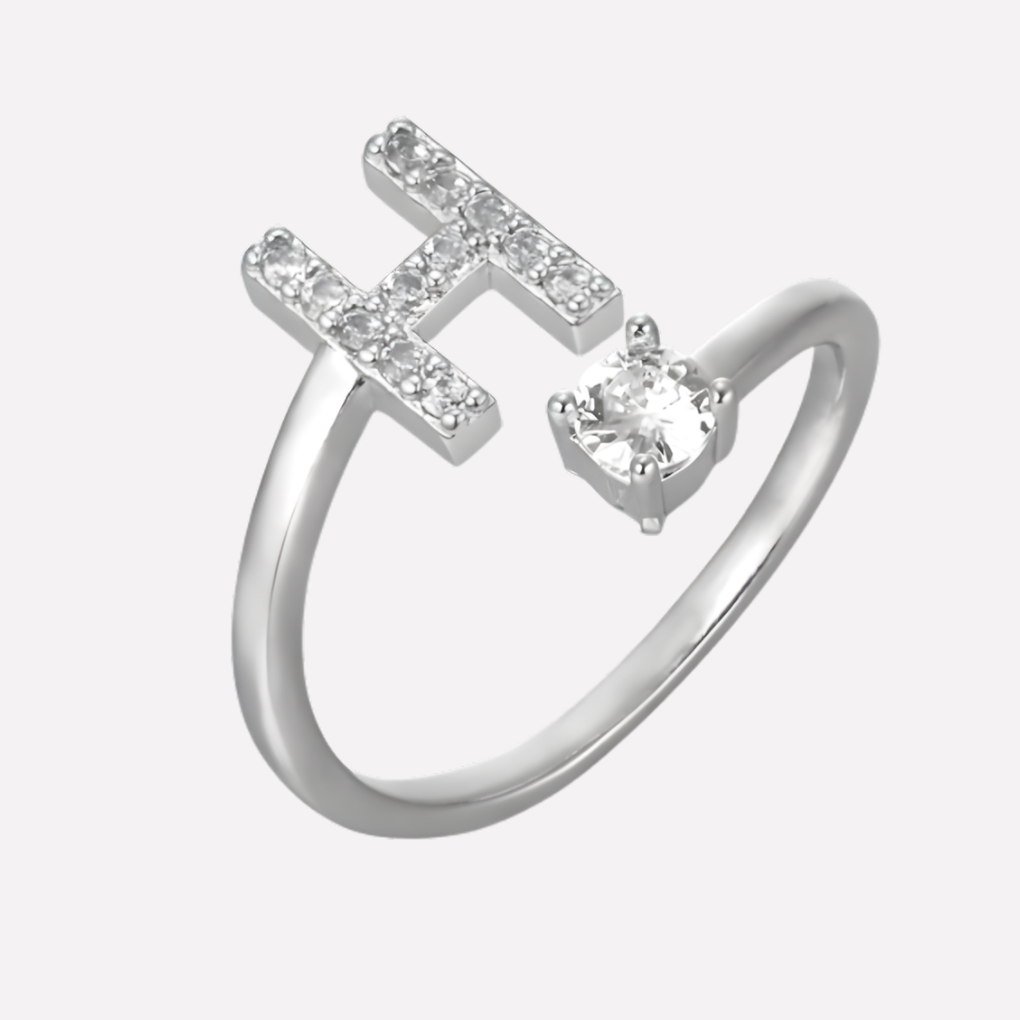 Men’s Initial Ring with Zirconia