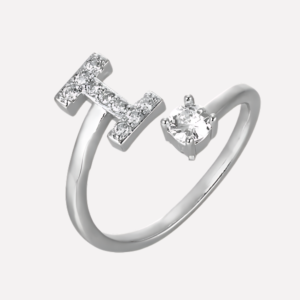 Men’s Initial Ring with Zirconia