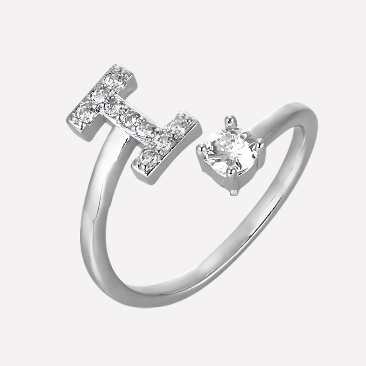 Men’s Initial Ring with Zirconia