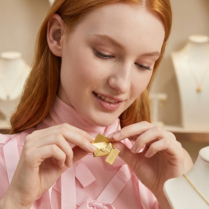 I Love You Envelope Necklace