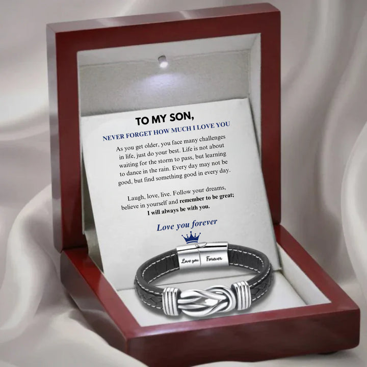 For Son “Love You Forever” Infinity Bracelet