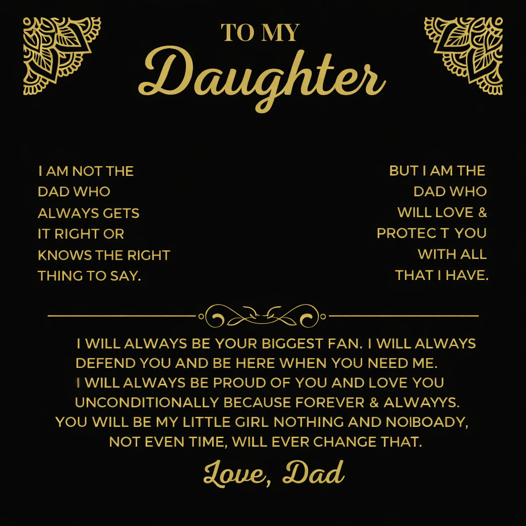 To My Daughter Necklace
