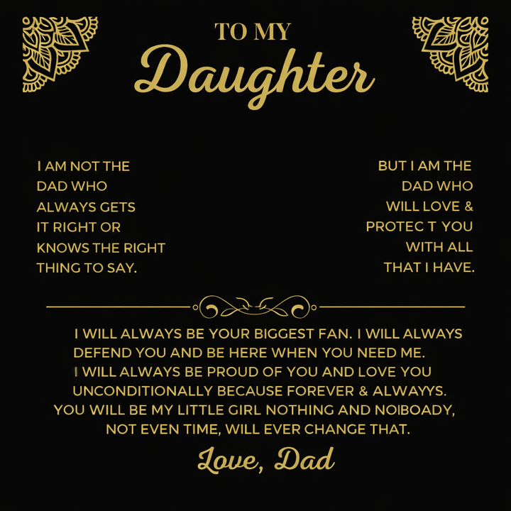 To My Daughter Necklace