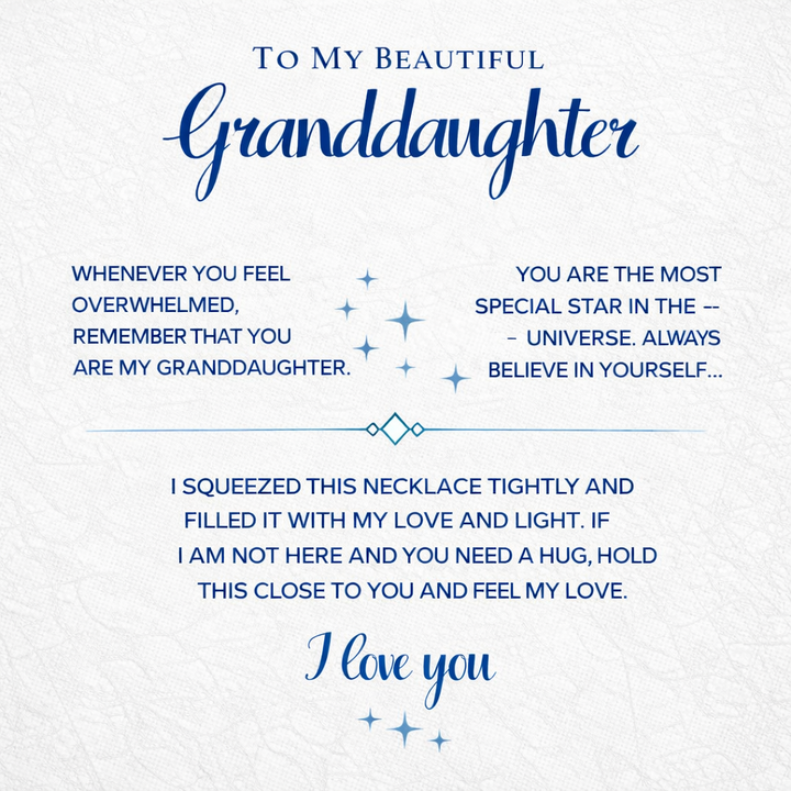 For Granddaughter Special Star Necklace