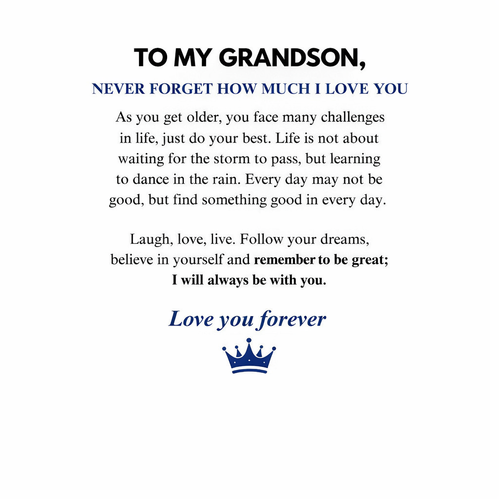 To My Grandson Infinity Bracelet