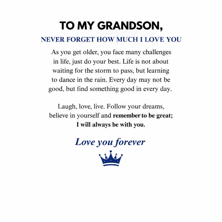 To My Grandson Infinity Bracelet