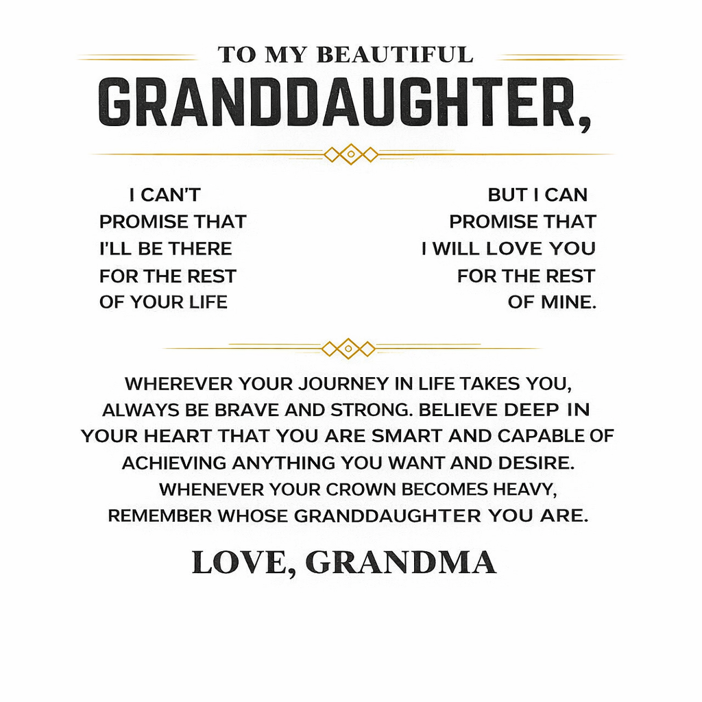 To My Granddaughter - Interlocking Hearts Necklace