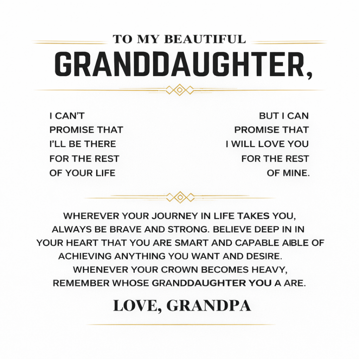 For Granddaughter – Forever Love Necklace from Grandpa
