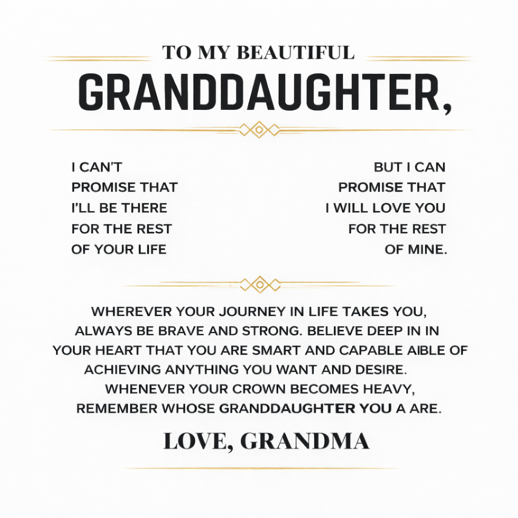 For Granddaughter – Love, Grandma Heart Necklace