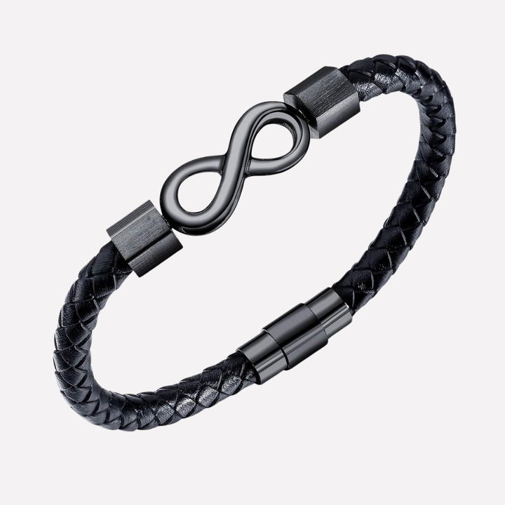 To My Man Infinity Leather Bracelet