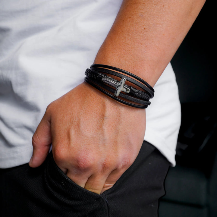 To My Son Eternal Guardian Faith Bracelet