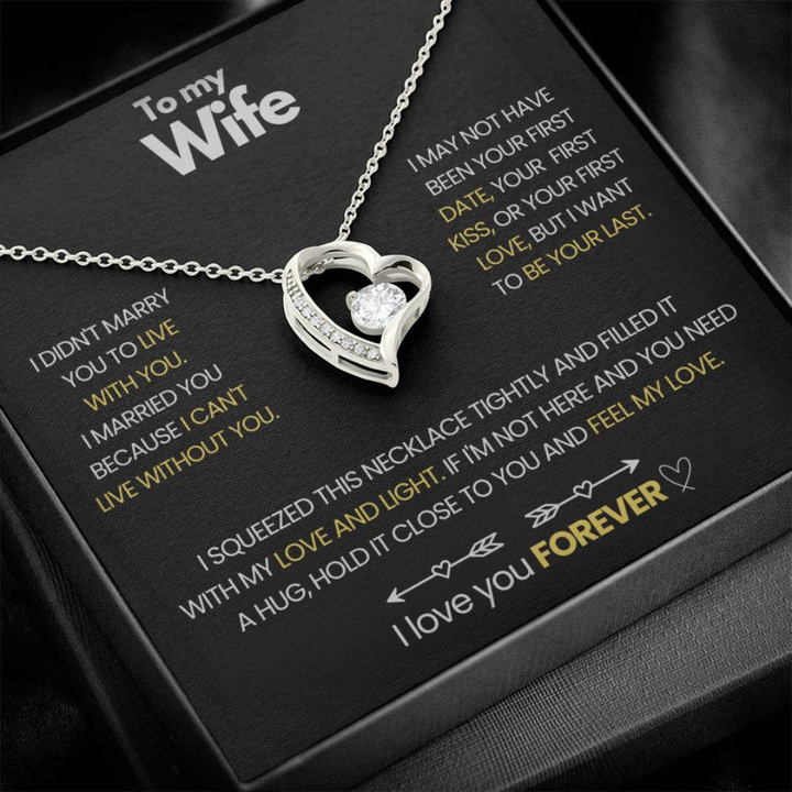 Heart Necklace – “To My Wife”