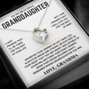 To My Beautiful Granddaughter Heart Necklace