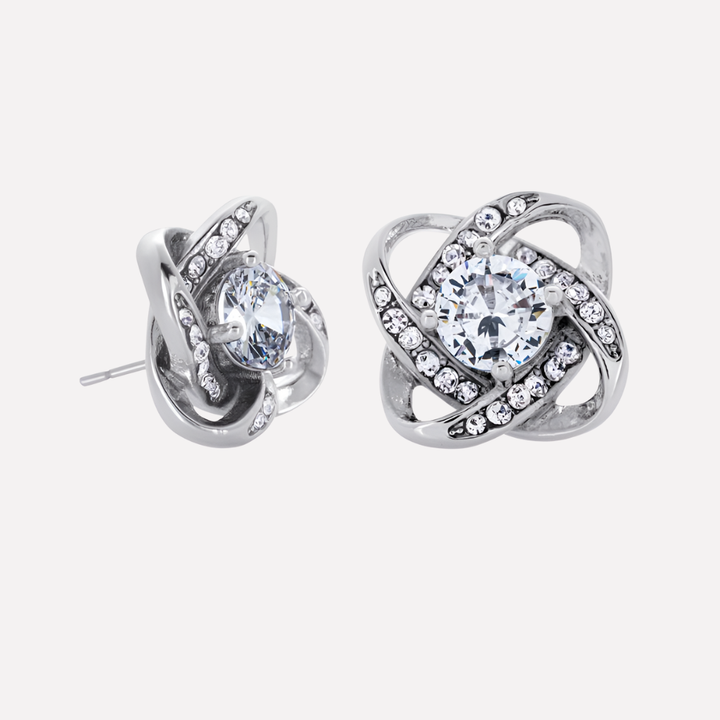 Diamond Knot Earrings