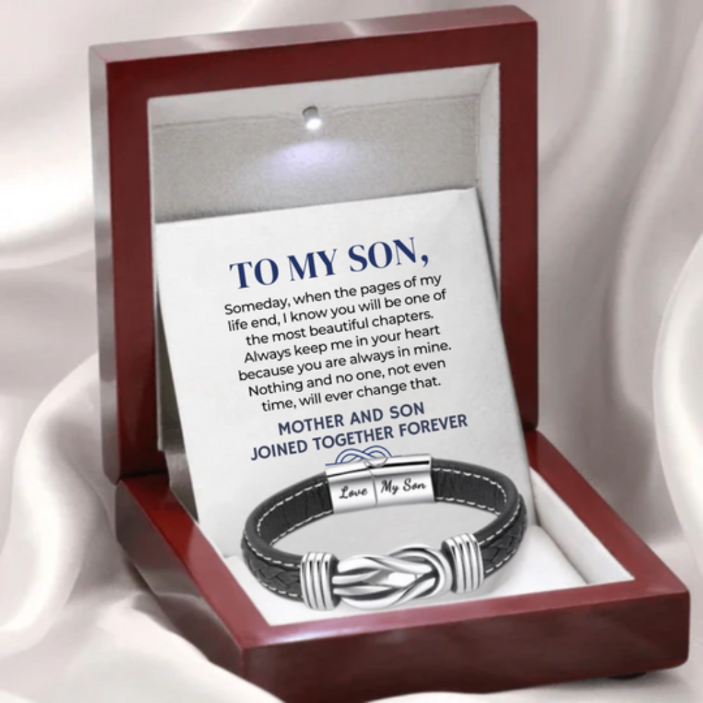 “Mother and Son Joined Together Forever” Infinity Bracelet