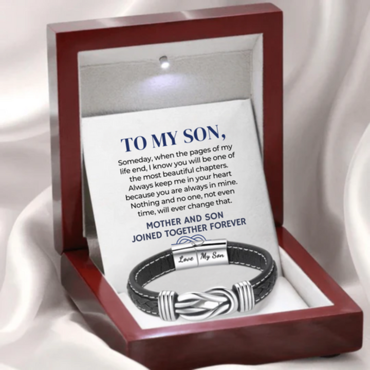 “Mother and Son Joined Together Forever” Infinity Bracelet