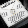 For Granddaughter – Love, Grandma Heart Necklace