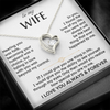 Heart Necklace – “To My Wife I Love You Forever”