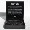 To My Man Infinity Leather Bracelet