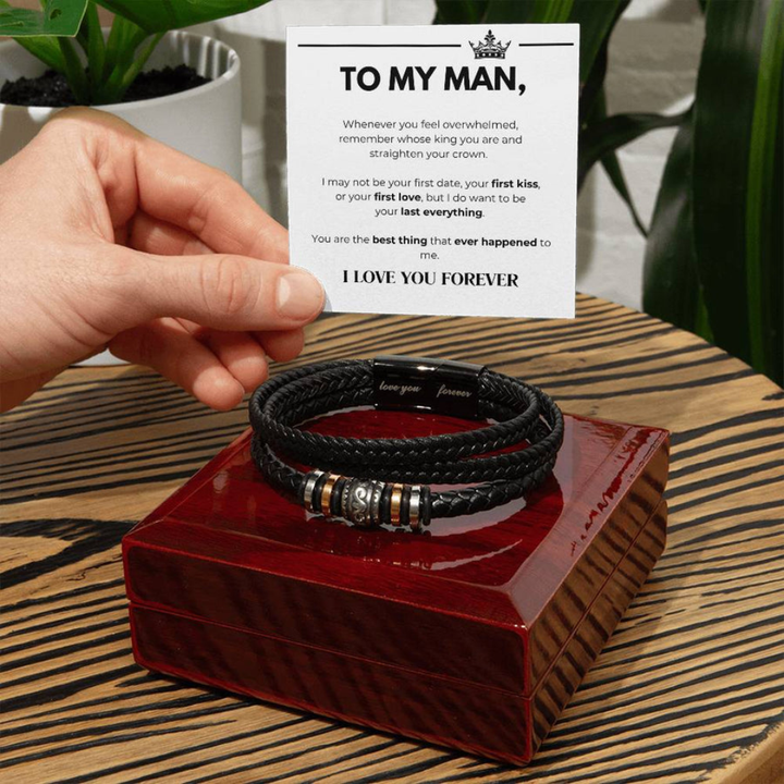 Love Bracelet – “To My Man I Will Love You Forever”