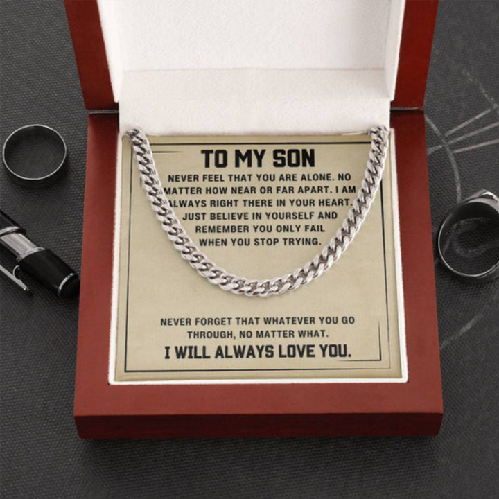 To My Son “I’ll Always Love You” Cuban Chain