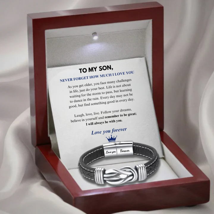 To My Son Infinity Bracelet