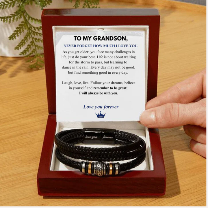 For Grandson – I Will Always Be With You Bracelet