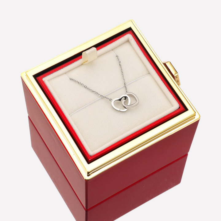 Eternal Rose Gift Box with Personalized Necklace