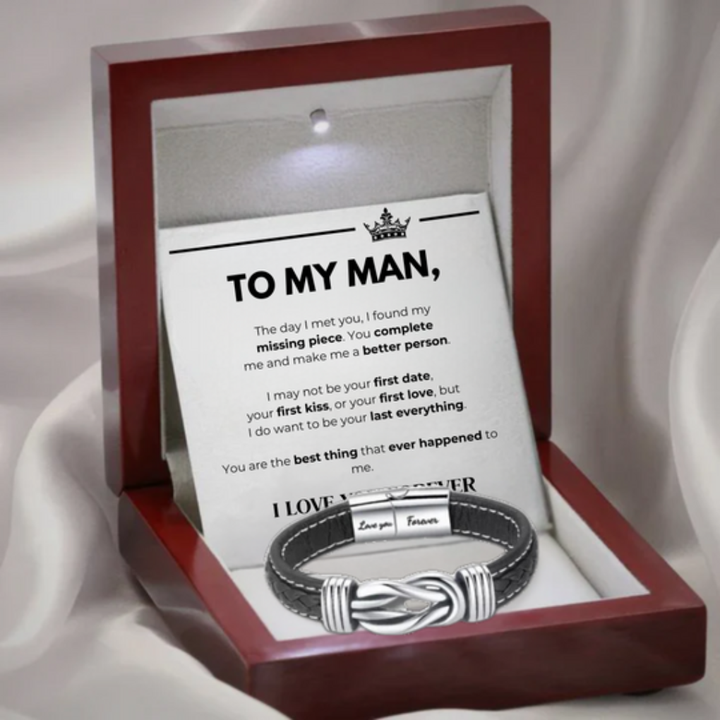 “To My Man I Love You Forever” Infinity Bracelet